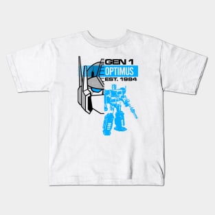 Transformers - GEN 1 - Optimus Prime - Big head & text Kids T-Shirt